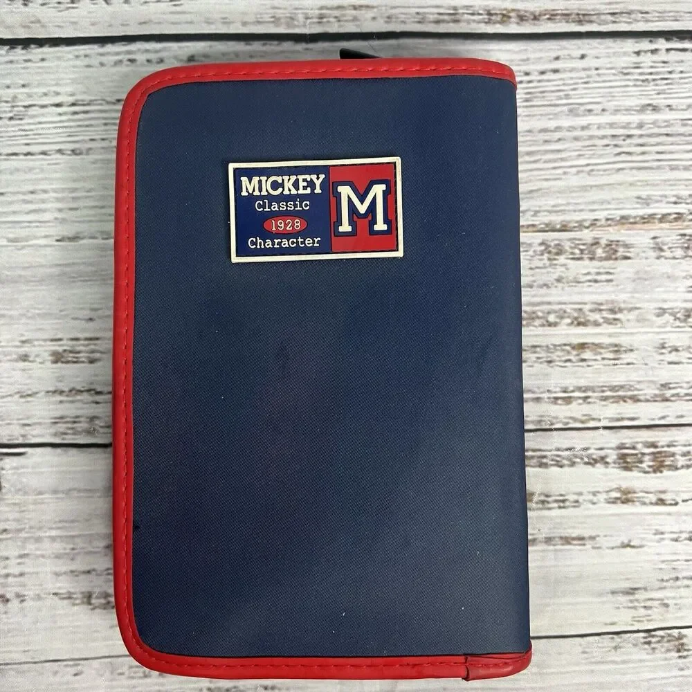 Vintage Mickey Mouse Zip Around Planner Disney Personal Size 90s Y2K‎